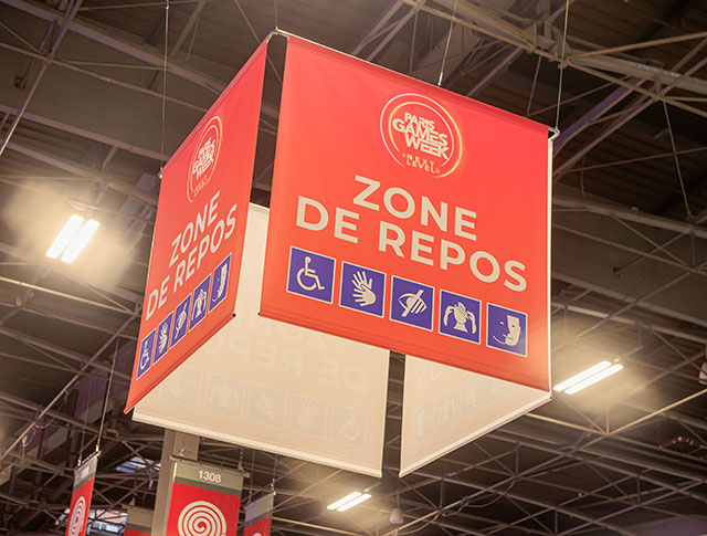 indication de la zone de repos sur le salon PGW