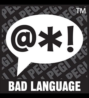 PEGI icon indicating bad language warning