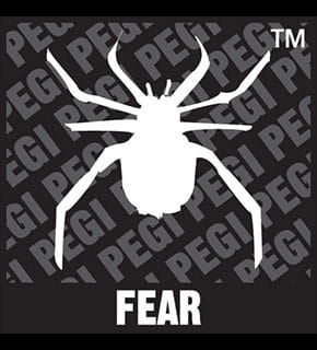 PEGI icon indicating fear warning
