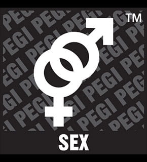 PEGI icon indicating sex warning