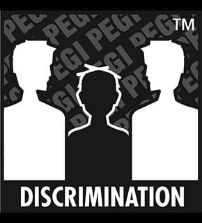 icone PEGI indiquant la précense de discrimination